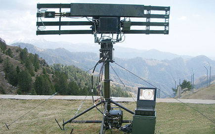 ELTA Low Level Lightweight Radar deployable radome in mountainous terrain